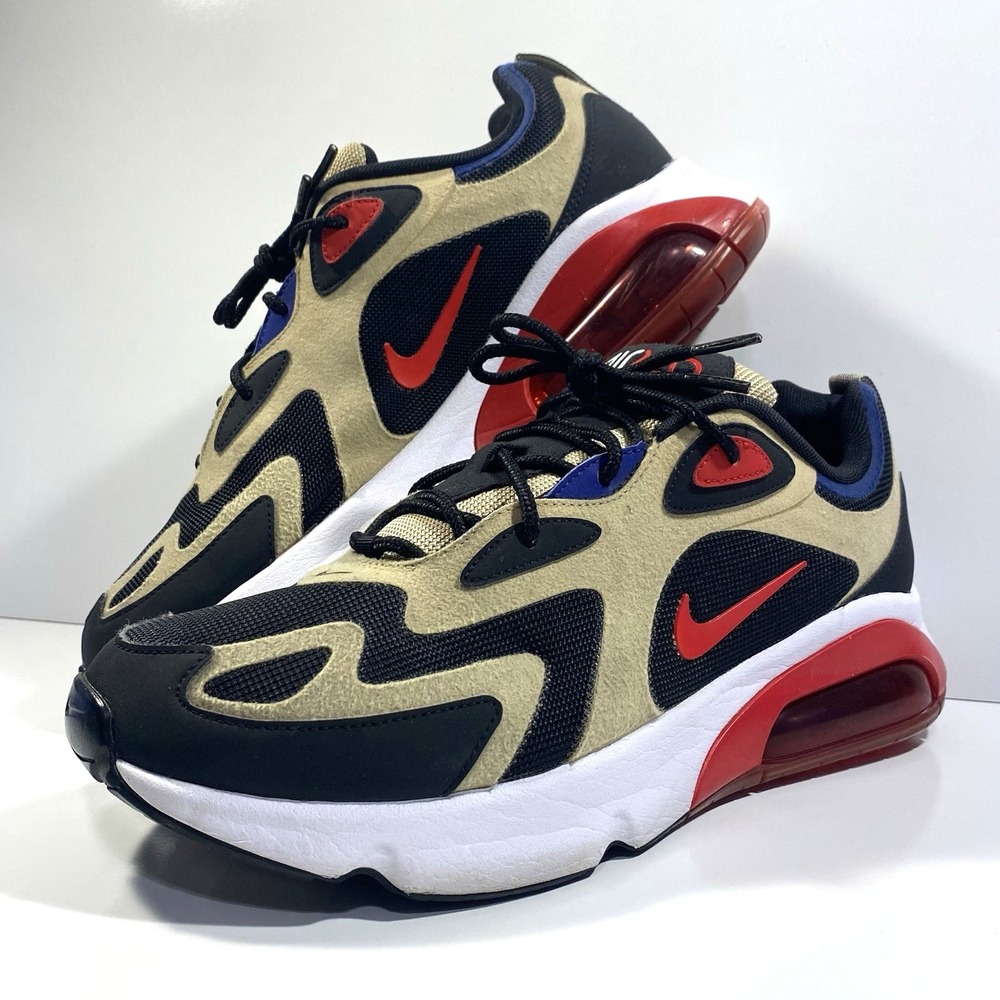 Nike Mens Size 11 Air Max 200 - Team Gold/Red/Black White AQ2568-700